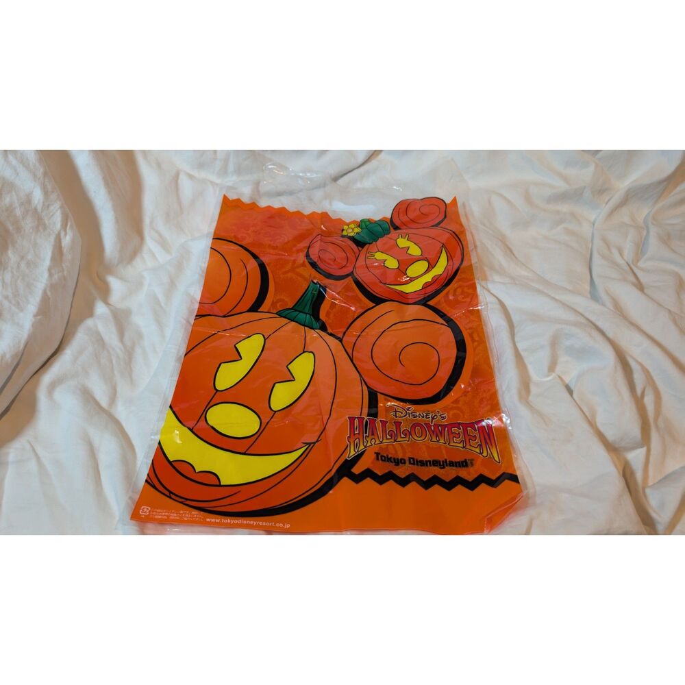 Vintage Plastic Tokyo Disneyland Halloween Gift Souvenir Shop Plastic Bag